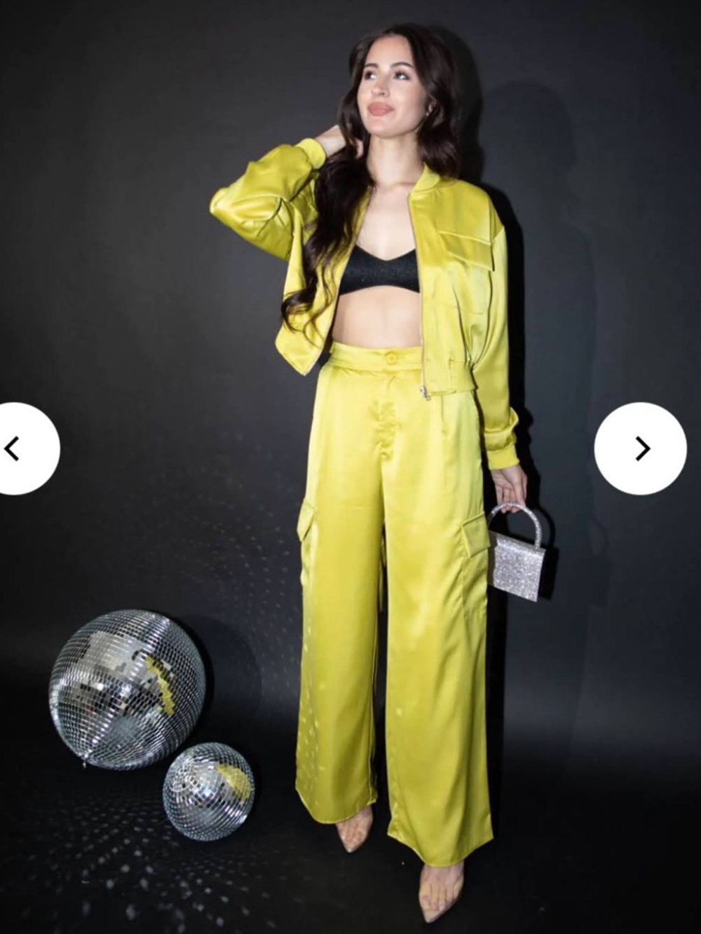 Zaful Yellow Wide-Leg Cargo Pants